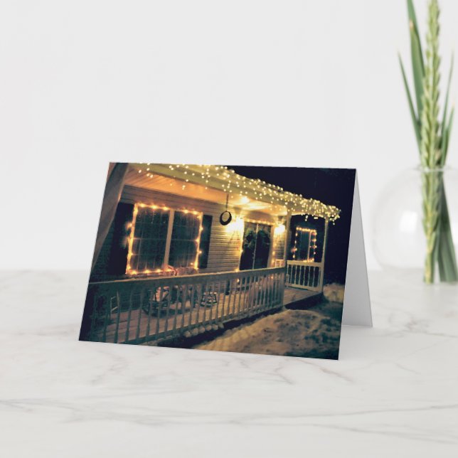 'The Christmas Porch' Holiday Card - Warmth/Home (Front)