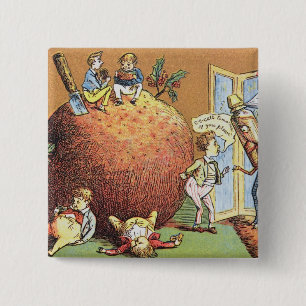 The Christmas Pudding 2 Inch Square Button