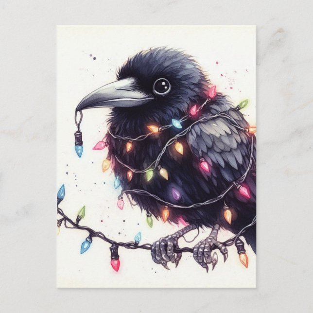 The Christmas Raven Postcard (Front)