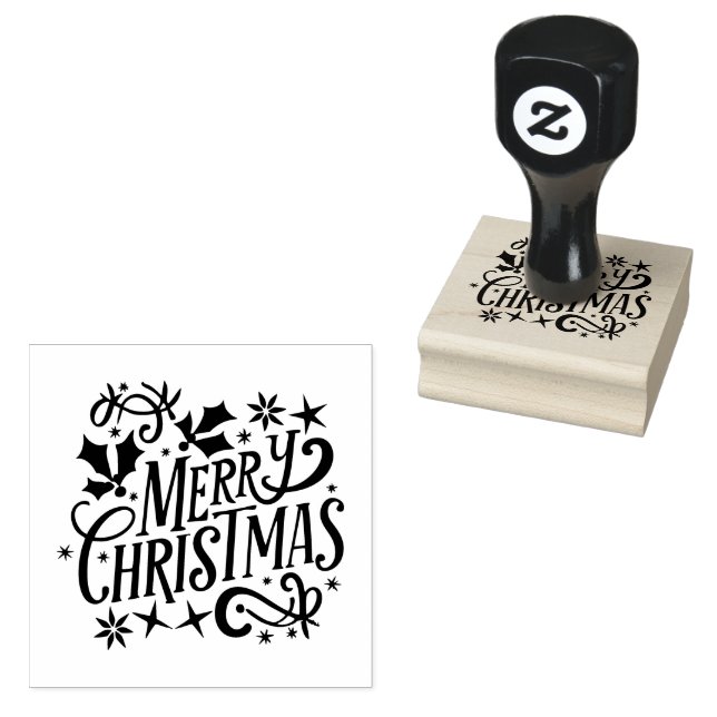 the Christmas  Rubber Stamp (Stamped)