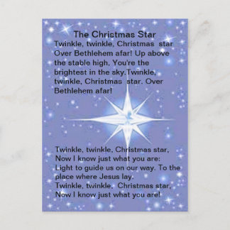 The Christmas Star Song Postcard