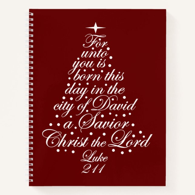 The Christmas Story Luke 2-11 Notebook (Front)