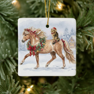 The Christmas Team- Maggie and Nari Ceramic Ornament