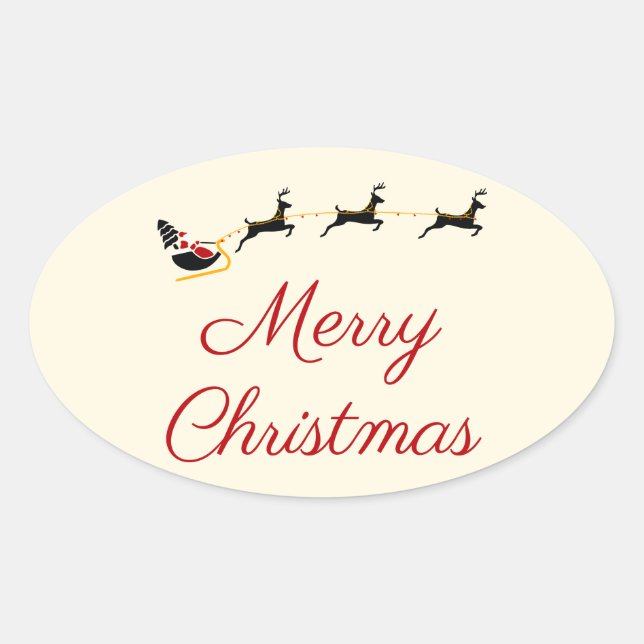 The Christmas Theme I Oval Sticker (Front)