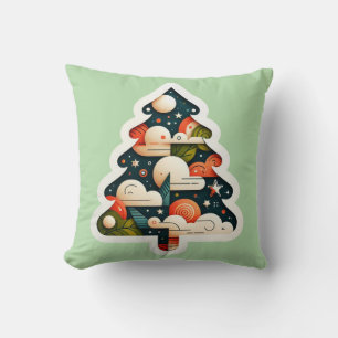 The Christmas Tree 1005 Throw Pillow