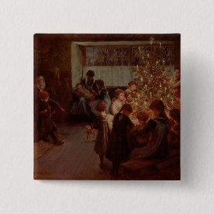 The Christmas Tree, 1911 2 Inch Square Button