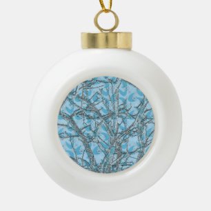 THE CHRISTMAS TREE CERAMIC BALL CHRISTMAS ORNAMENT