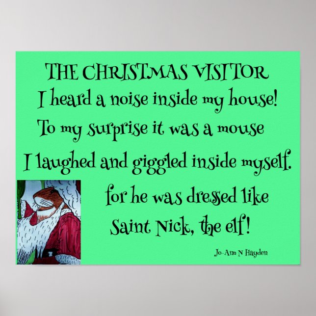 THE CHRISTMAS VISITER POEM POSTER (Front)