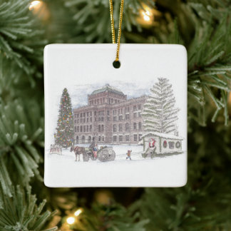 The Christmas Walk in Geneva ceramic ornament