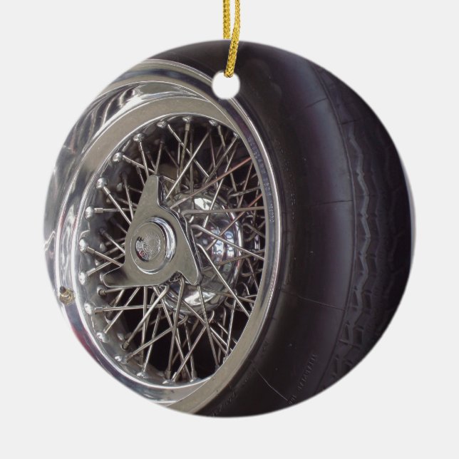 THE CHROME WHEEL CERAMIC ORNAMENT (Front)