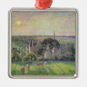 The Church and Farm of Eragny, 1895 Metal Ornament