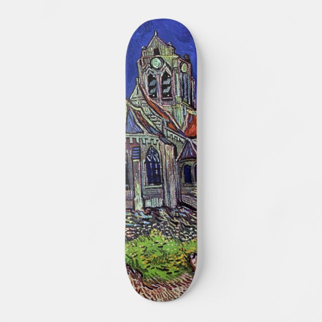 The Church at Auvers by Vincent van Gogh 1890 Skateboard (Front)