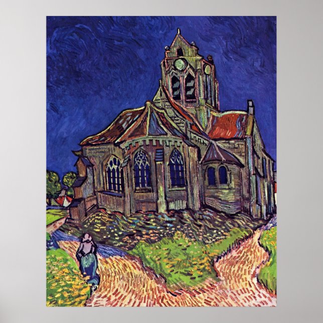 The Church at Auvers-sur-Oise by Vincent van Gogh Poster (Front)