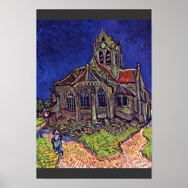 The Church At Auvers-Sur-Oise,  By Vincent Van Poster (Front)
