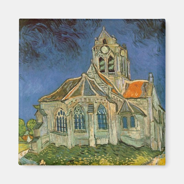 The Church at Auvers-sur-Oise - Vincent Van Gogh Magnet (Front)
