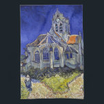 The Church at Auvers, Van Gogh Kitchen Towel<br><div class="desc">Vincent Willem van Gogh (30 March 1853 – 29 July 1890) was a Dutch post-impressionist painter who is among the most famous and influential figures in the history of Western art. In just over a decade, he created about 2, 100 artworks, including around 860 oil paintings, most of which date...</div>