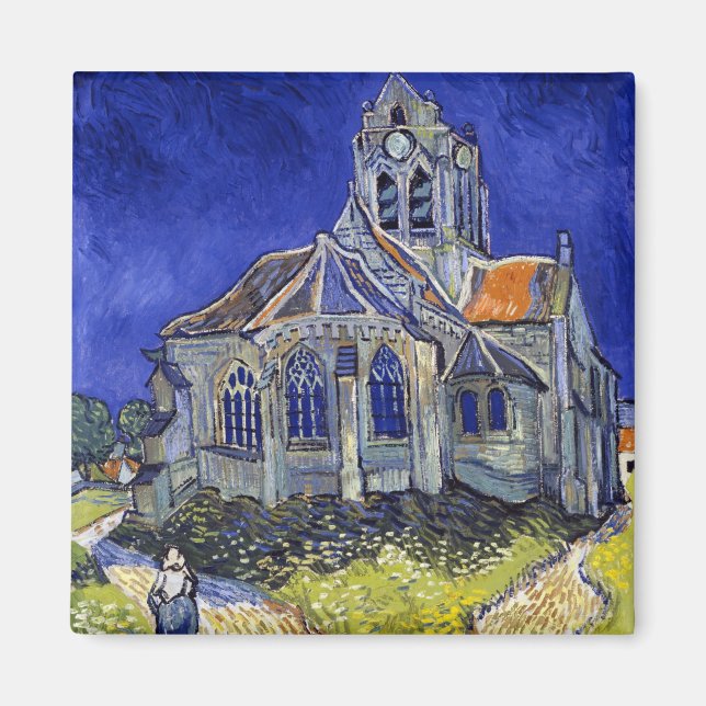 The Church at Auvers, Van Gogh Magnet (Front)
