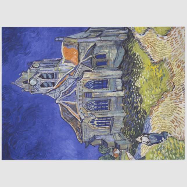 The Church at Auvers, Van Gogh Tissue Paper (Front)