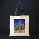 The Church at Auvers, Van Gogh Tote Bag<br><div class="desc">Vincent Willem van Gogh (30 March 1853 – 29 July 1890) was a Dutch post-impressionist painter who is among the most famous and influential figures in the history of Western art. In just over a decade, he created about 2, 100 artworks, including around 860 oil paintings, most of which date...</div>