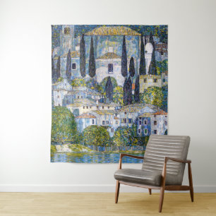The Church in Cassone Gustav Klimt Poster Tapestry