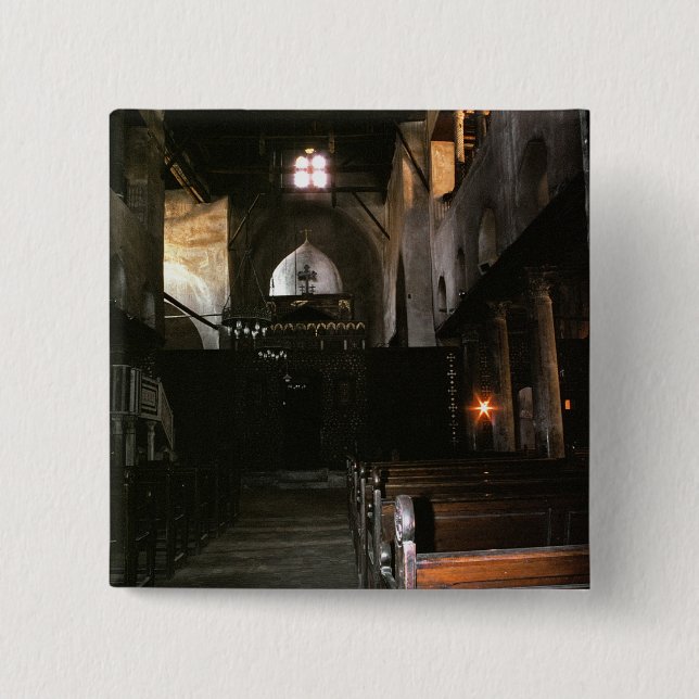 The Church of Saints Sergius and Bacchus 2 Inch Square Button (Front)