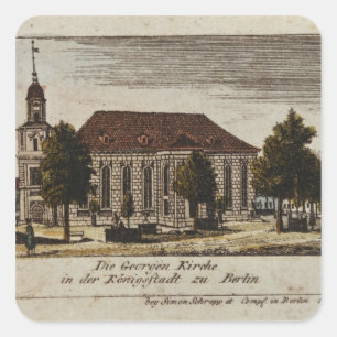 The Church of St. George in Konigsstadt, Square Sticker
