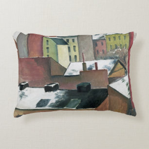 The Church of St Mary in Bonn in Snow, 1911 Decorative Pillow