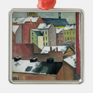 The Church of St Mary in Bonn in Snow, 1911 Metal Ornament