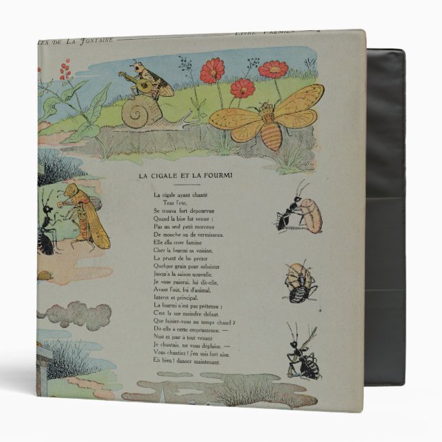 The Cicada and the Ant from the Fables Binder (Front/Inside)