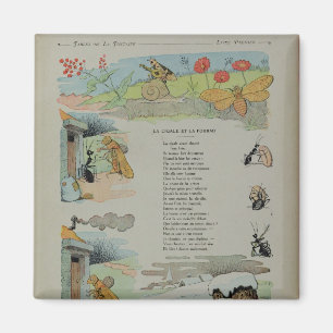 The Cicada and the Ant from the Fables Magnet