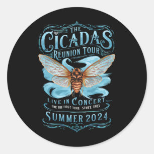 The Cicada Reunion U.S Tour 2024 Cicada Concert  Classic Round Sticker