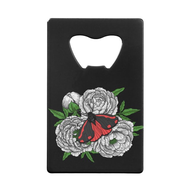 The cinnabar moth credit card bottle opener (Back)