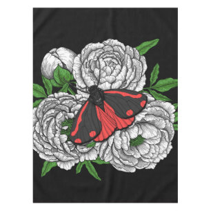 The cinnabar moth tablecloth