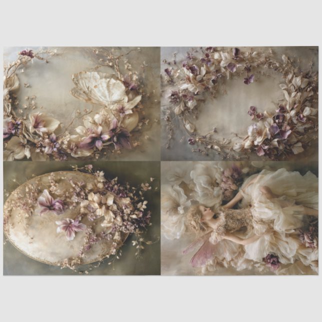 The Circle Fairy Tale & Floral Fantasy  Tissue Paper (Front)