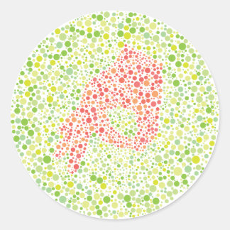 The Circle Game Ishihara Test Classic Round Sticker