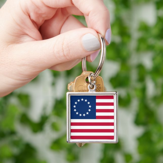 The Circle of Stars, American Flag by Betsy Ross Keychain (Hand)
