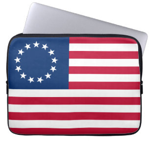 The Circle of Stars, American Flag by Betsy Ross Laptop Sleeve