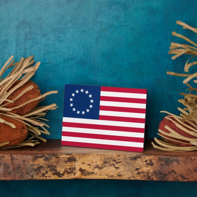 The Circle of Stars, American Flag by Betsy Ross Plaque (Side)