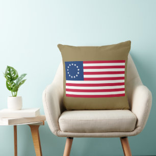 The Circle of Stars, American Flag by Betsy Ross Throw Pillow