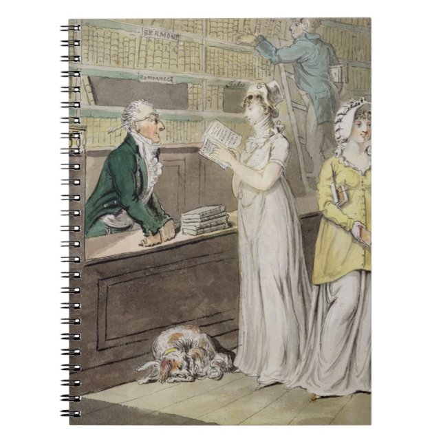 The Circulating Library (pen and ink and w/c and w Notebook (Front)