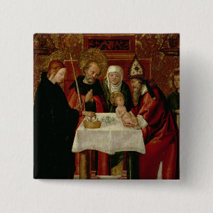 The Circumcision Presentation in the Temple 2 Inch Square Button