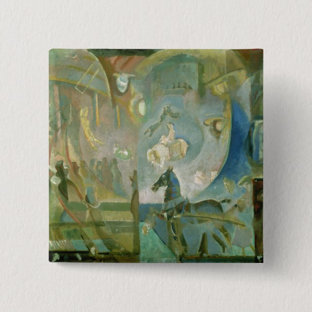 The Circus, c.1910 2 Inch Square Button (Front)