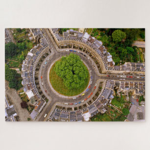 The Circus, From the air, Bath. England.  Jigsaw Puzzle