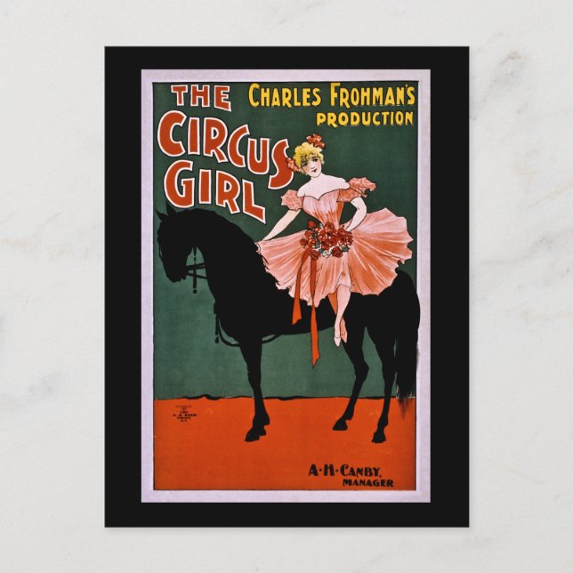 The Circus Girl 1897 Vintage Postcard (Front)