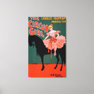 The Circus Girl - Woman on Horse Theatrical Canvas Print