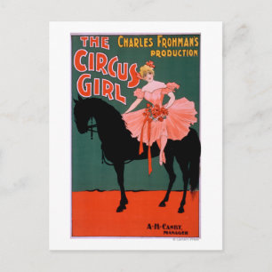 The Circus Girl - Woman on Horse Theatrical Postcard
