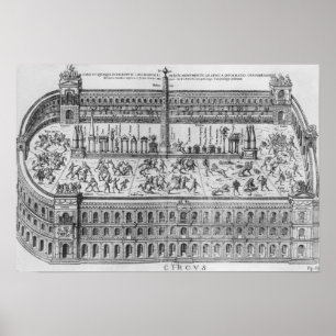 The Circus Maximus in Rome, c.1600 Poster