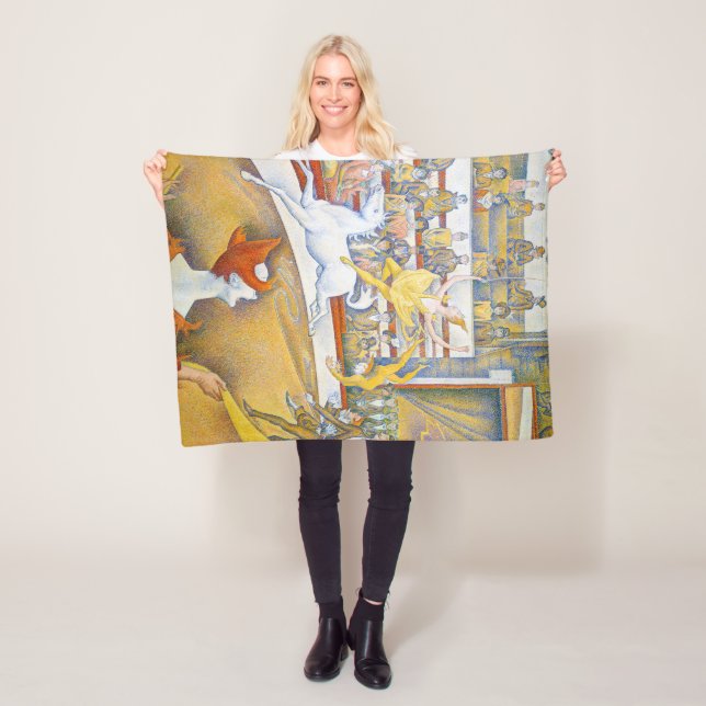 The Circus, Seurat Fleece Blanket (In Situ)