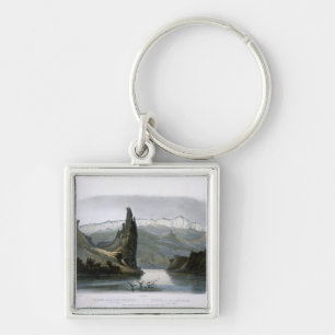 The Citadel Rock on the Upper Missouri, plate 18 f Keychain