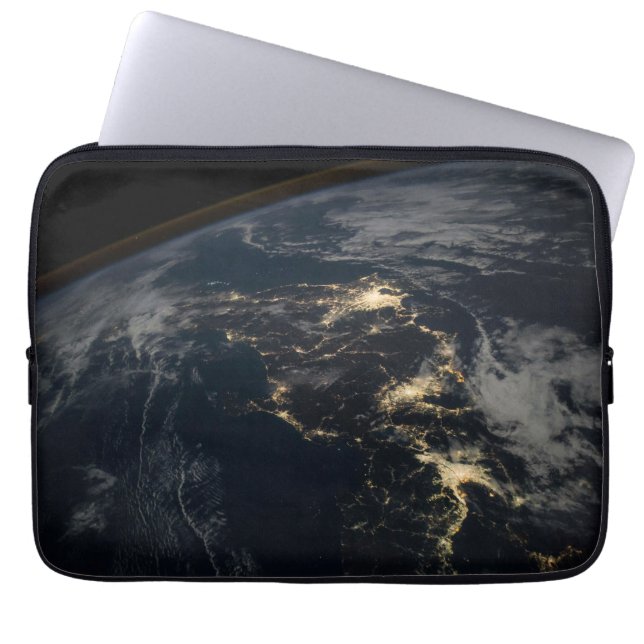 The City Lights Of Japan At Night. Laptop Sleeve (Front)